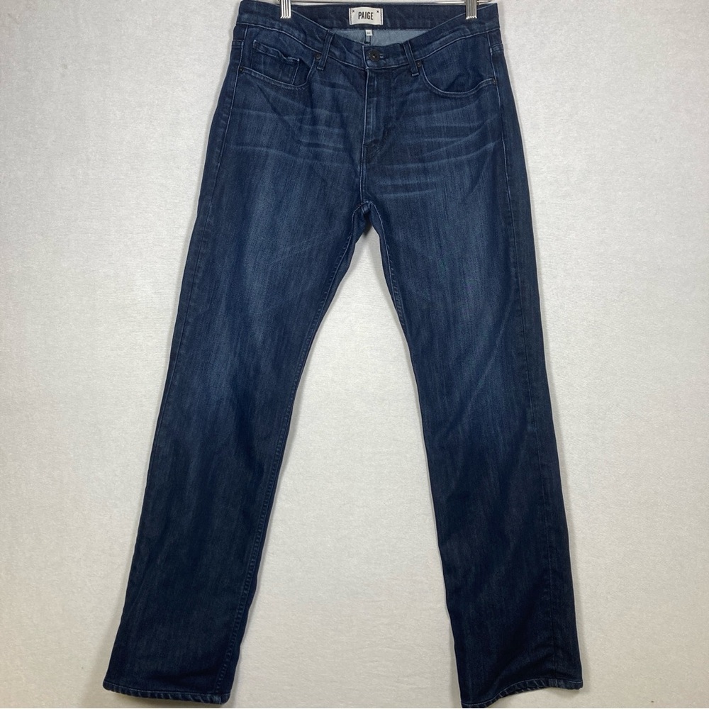 PAIGE Blue Straight-Leg Jeans Classic Fit